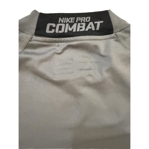 Nike Pro Combat Compression Shirt Mens Large Gray Long Sleeve Athletic Hyperwar - Picture 8 of 8